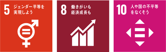 SDGs 項目　5,8,10